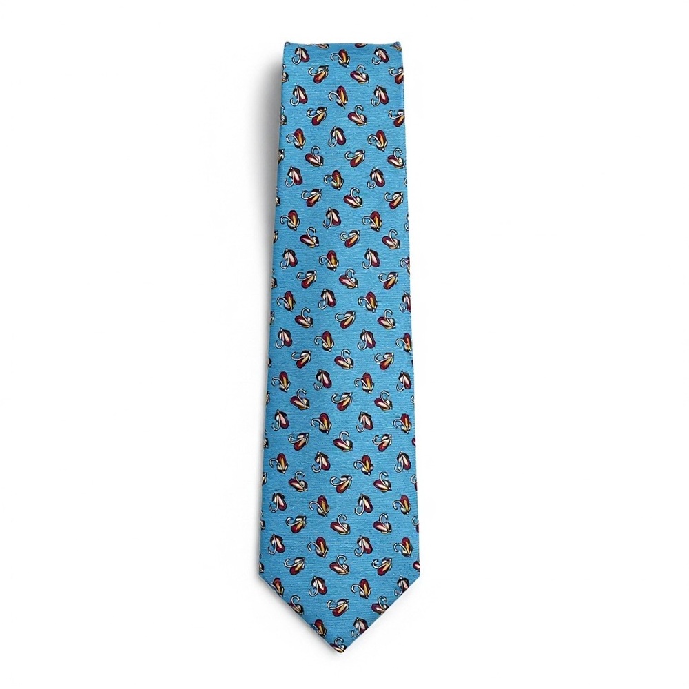 CAPE COD Blue Prep Country Club Nautical Silk Novelty Neck Tie